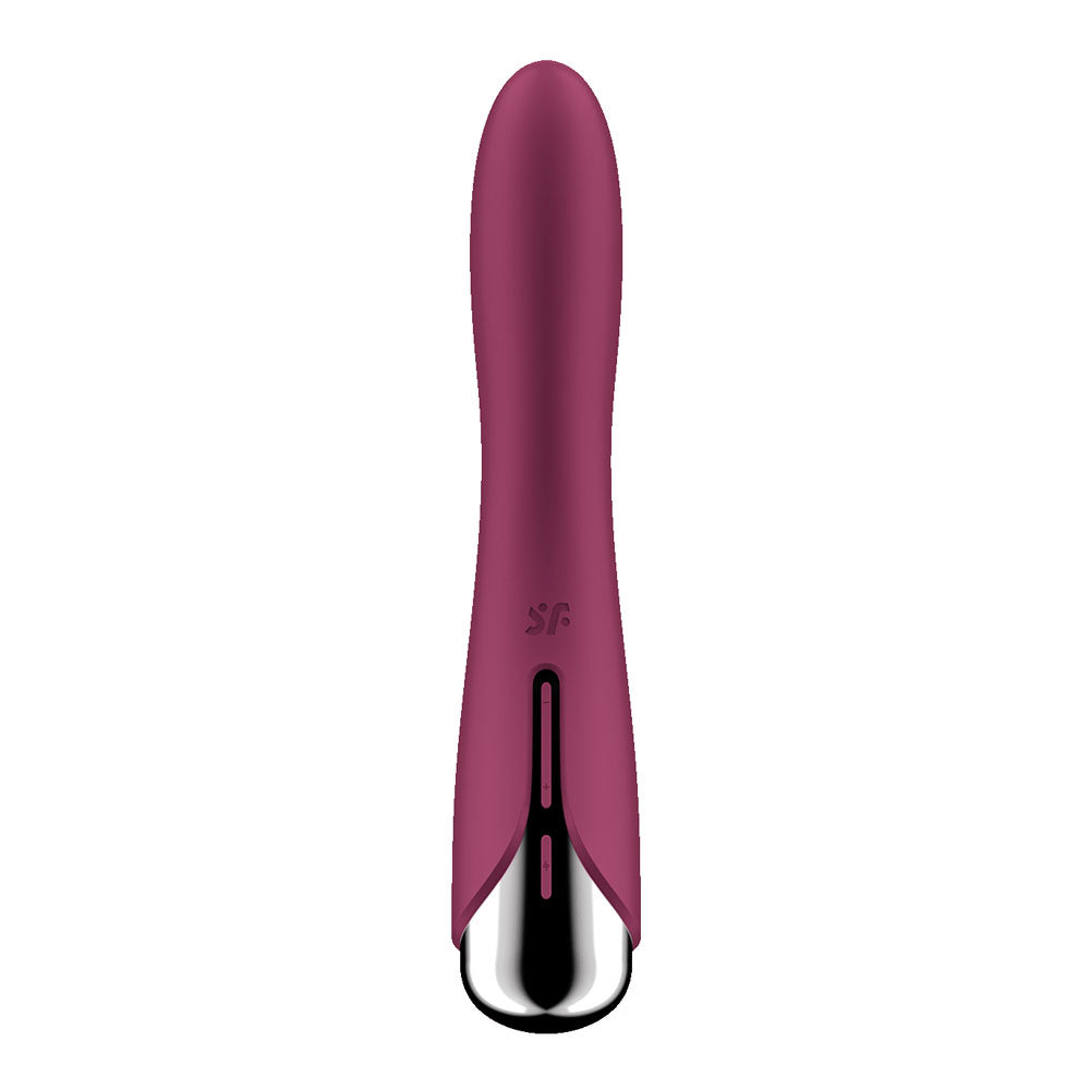 Satisfyer Spinning Vibe 1 -  -  17.8 cm USB Rechargeable Rotating Vibrator in a sleek design, perfect for intimate essentials for her.