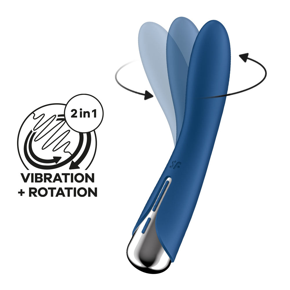 Satisfyer Spinning Vibe 1 -  -  17.8 cm USB Rechargeable Rotating Vibrator with 2-in-1 vibration and rotation feature.