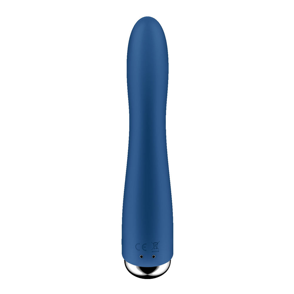 Satisfyer Spinning Vibe 1 -  -  17.8 cm USB Rechargeable Rotating Vibrator in blue, designed for ultimate sensual pleasure.