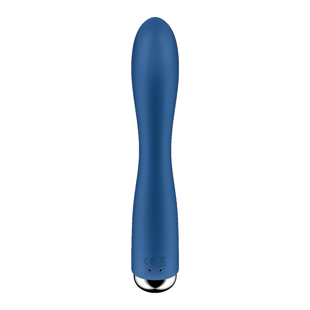 Satisfyer Spinning Rabbit 1 -  -  20 cm USB Rechargeable Rotating Rabbit Vibrator in blue color.