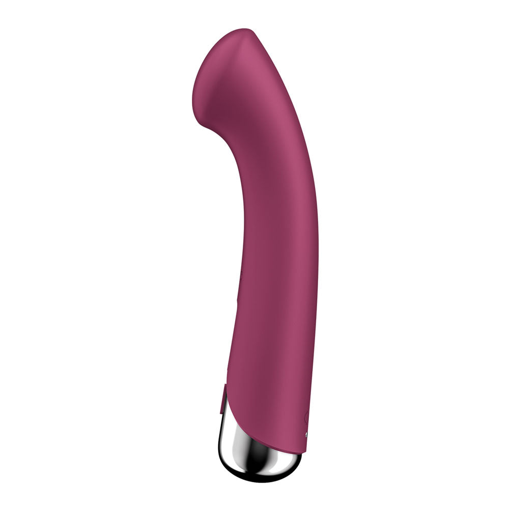 Satisfyer Spinning G-Spot 1 -  -  16.5 cm USB Rechargeable Rotating Vibrator in a vibrant purple color.