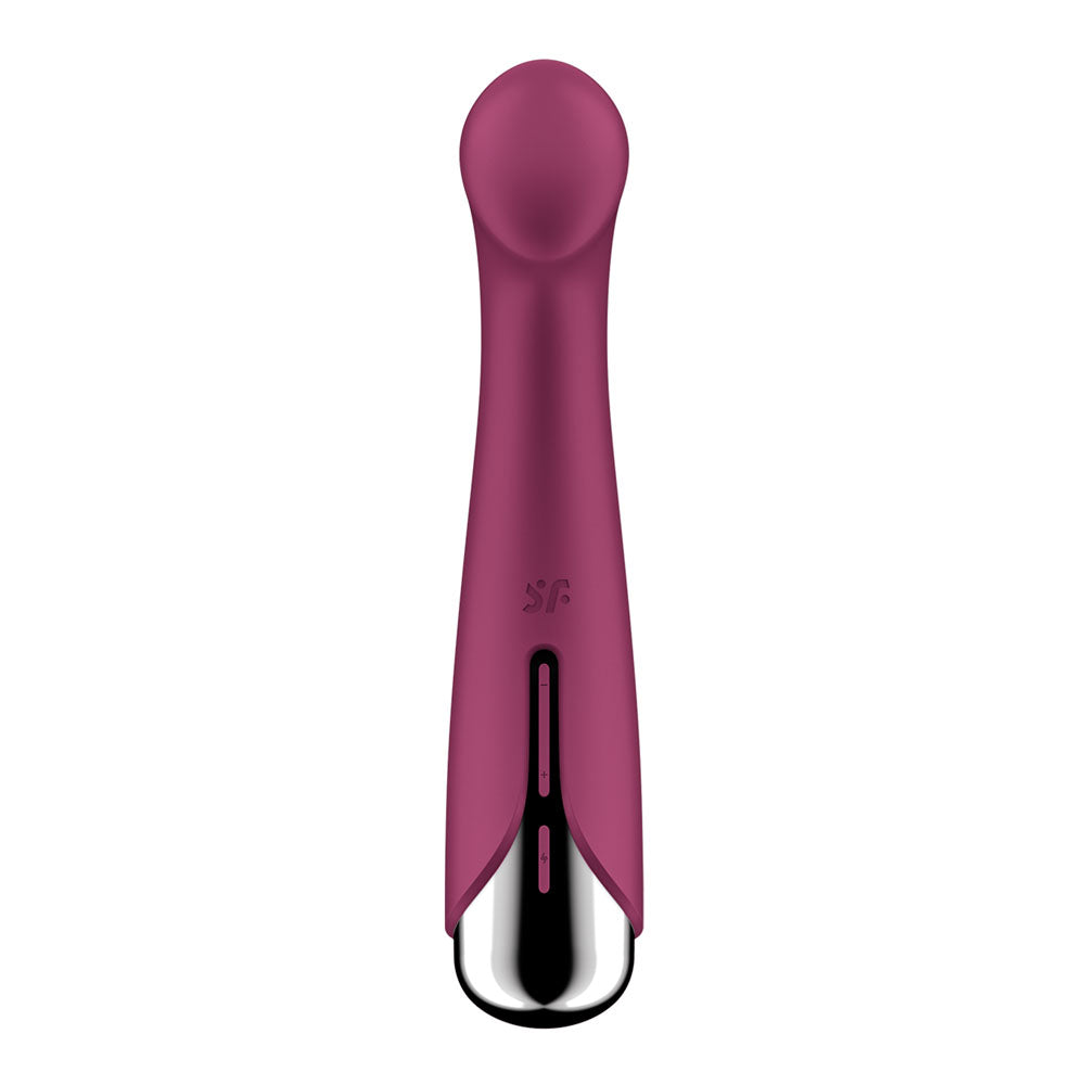 Satisfyer Spinning G-Spot 1 -  -  16.5 cm USB Rechargeable Rotating Vibrator in vibrant purple color.