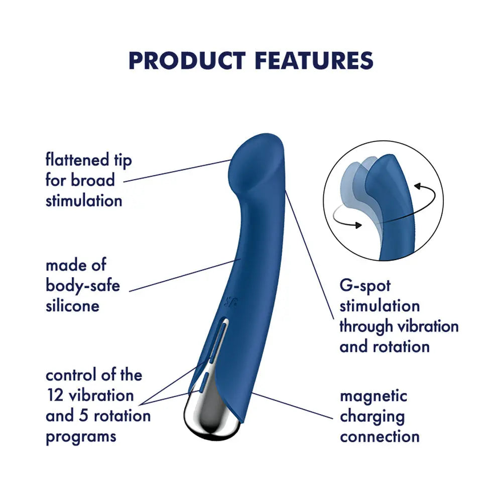 Satisfyer Spinning G-Spot 1 -  -  16.5 cm USB Rechargeable Rotating Vibrator Satisfyer Discreet Intimate Essentials.
