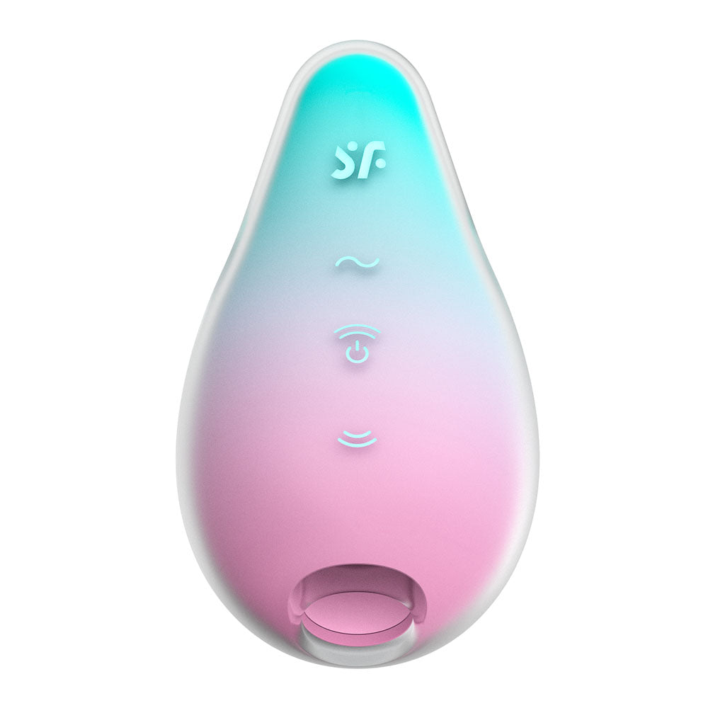 Satisfyer Mermaid Vibes - Mint/Pink - Mint/Pink USB Rechargeable Air Pulse Stimulator for touch-free clitoral stimulation.