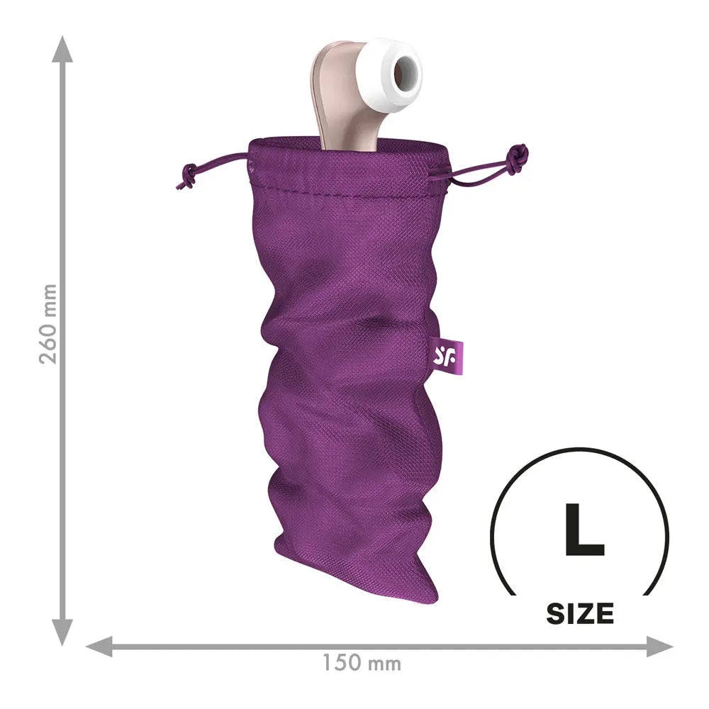 Satisfyer Treasure Bag Large - Violet - Violet Large Toy Storage Bag Satisfyer Discreet Intimate Essentials.