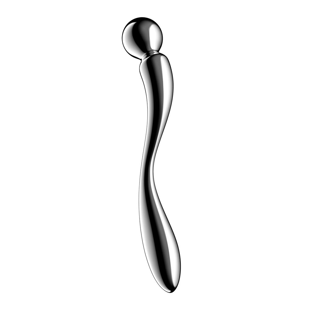 Satisfyer Star Force 2 -  Steel 22 cm Dildo showing sleek stainless steel design for ultimate pleasure.