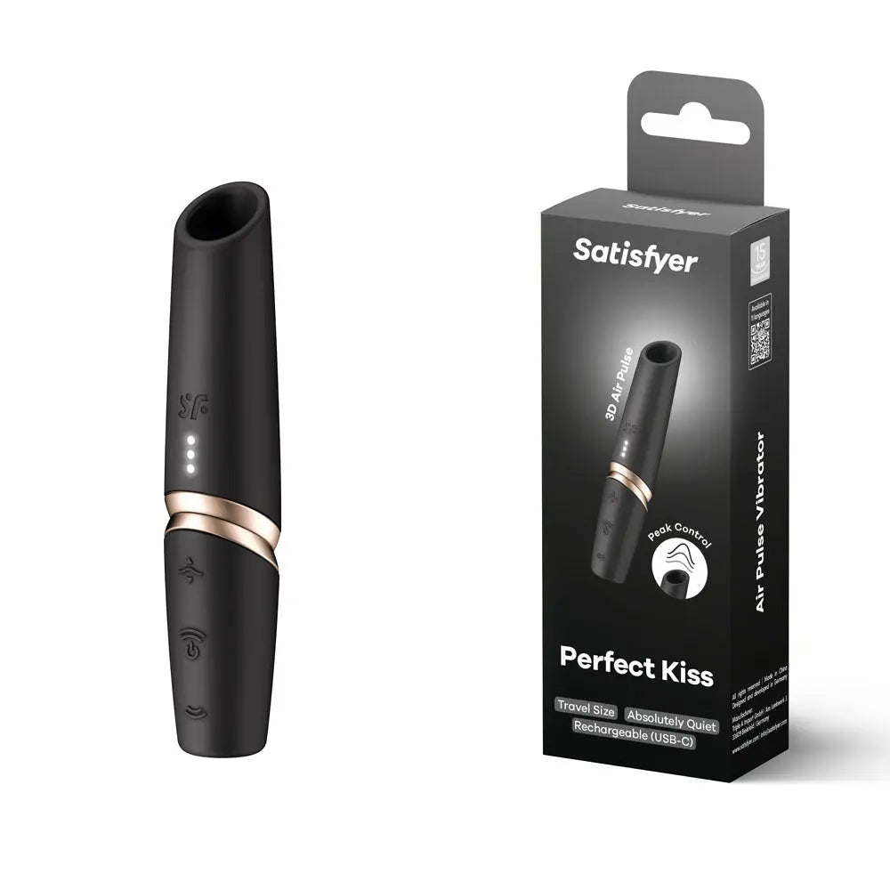 Satisfyer Perfect Kiss -  USB Rechargeable Air Pulse Stimulator Satisfyer Discreet Intimate Essentials.