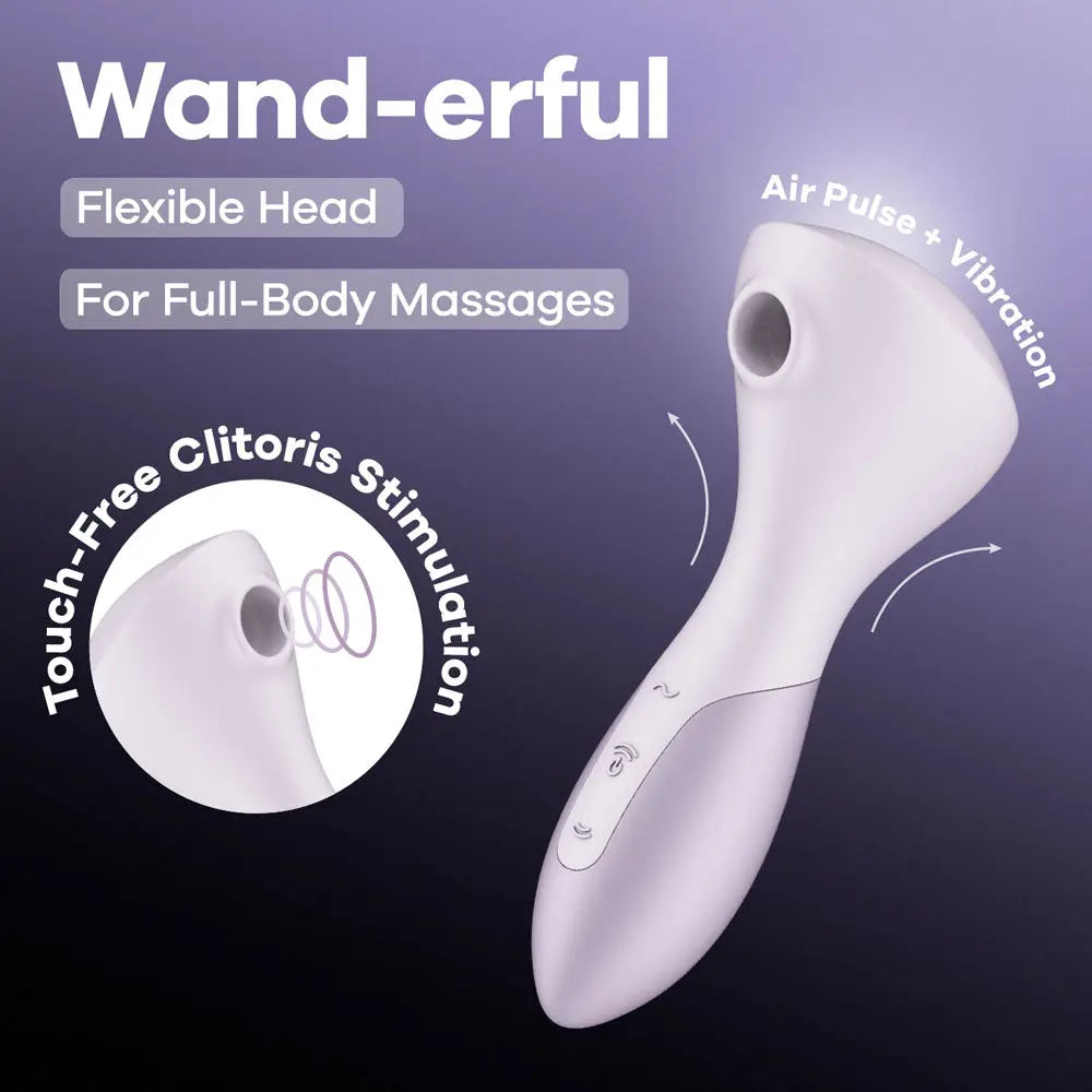 Satisfyer Wand-erful - Violet 15.8 cm USB Rechargeable Air Pulse Massage Wand Satisfyer Discreet Intimate Essentials.