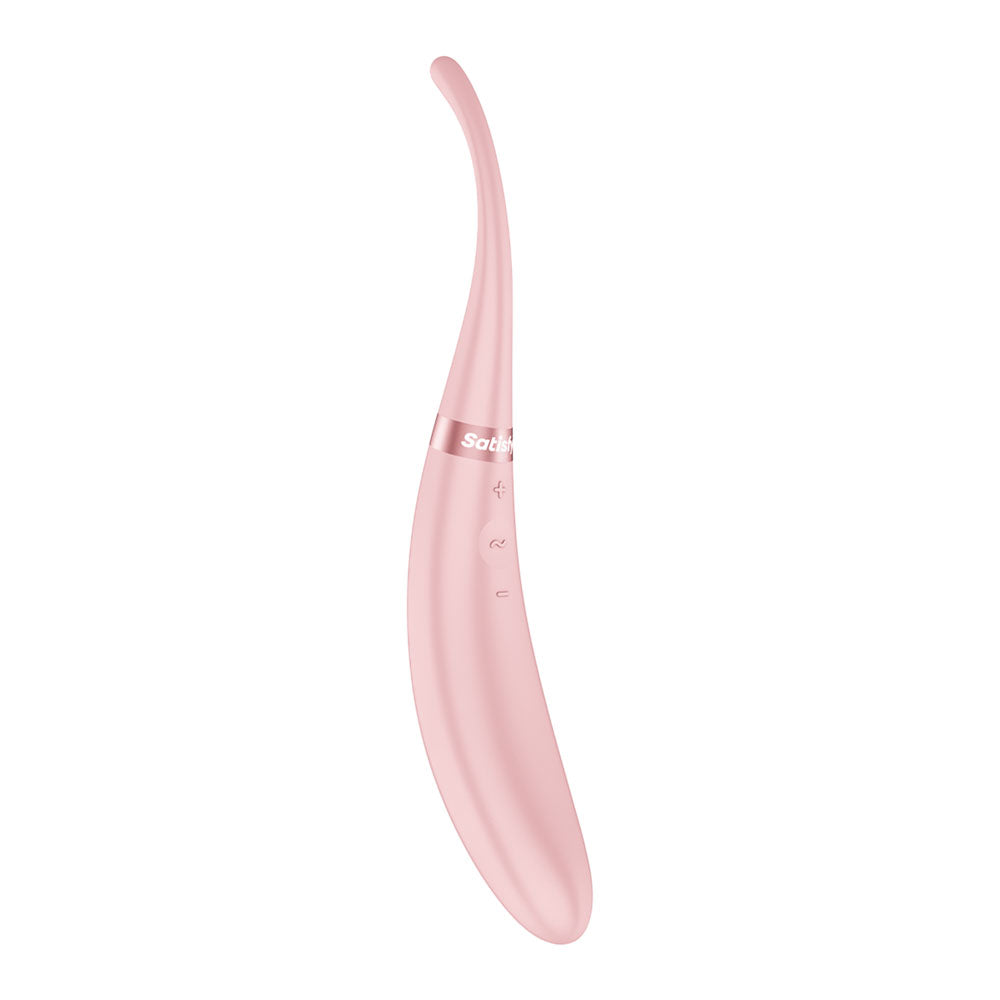 Satisfyer Tip Tease - Rose - Rose USB Rechargeable Vibrator with Twirling Tip, perfect for intimate essentials for her.