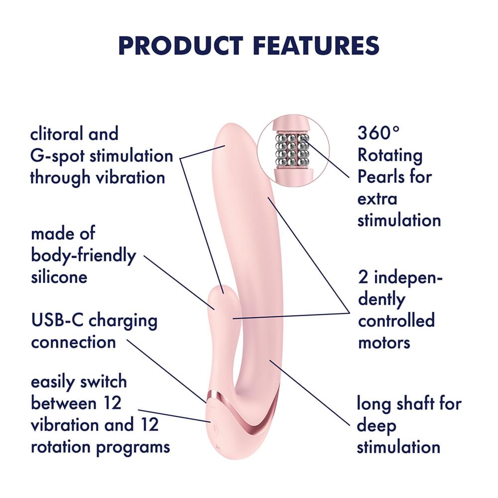 Satisfyer Pearl Bunny 3 -  20.7 cm USB-C Rechargeable Rabbit Vibrator