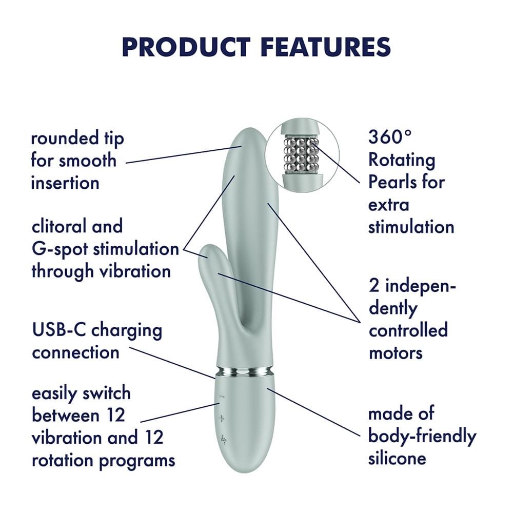 Satisfyer Pearl Bunny 2 -  -  21.5 cm USB-C Rechargeable Rabbit Vibrator