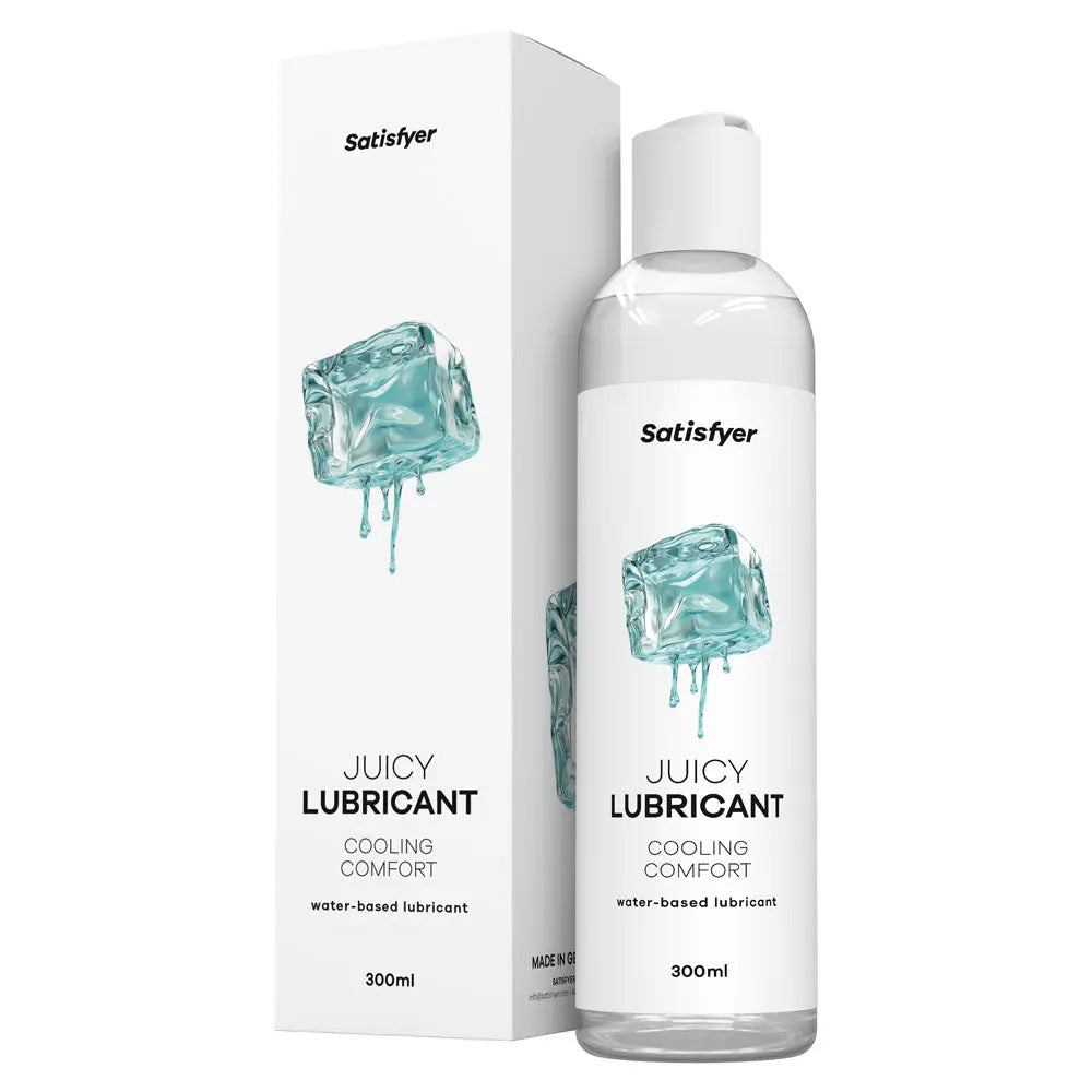 Satisfyer Juicy Lubricant 300 ml Cooling Comfort - Cooling Water Based Lubricant - 300 ml Bottle Satisfyer Discreet Intimate Essentials.