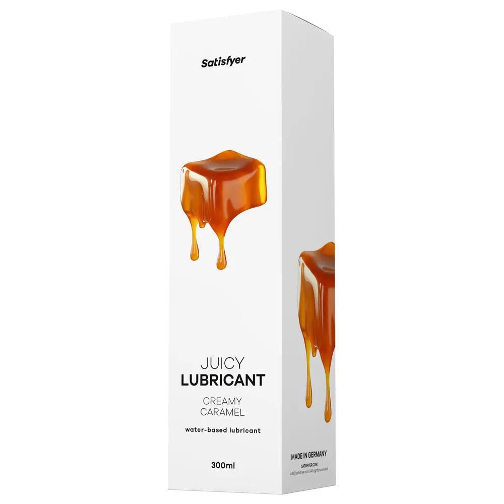 Satisfyer Juicy Lubricant 300 ml Creamy Caramel - Caramel Scented Water Based Lubricant - 300 ml Bottle Satisfyer Discreet Intimate Essentials.