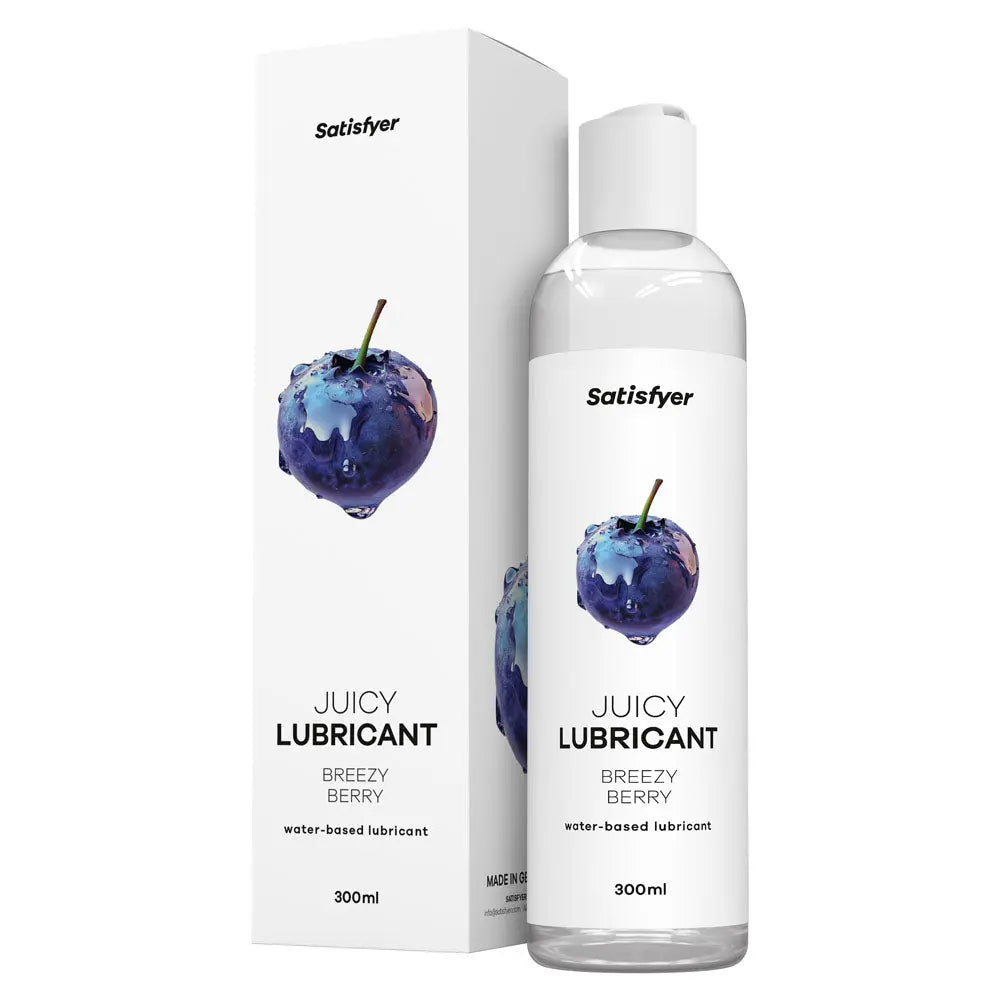 Satisfyer Juicy Lubricant 300 ml Breezy Berry - Blueberry Scented Water Based Lubricant - 300 ml Bottle Satisfyer Discreet Intimate Essentials.
