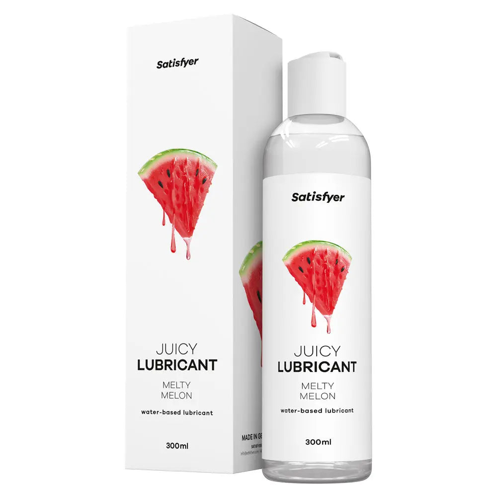 Satisfyer Juicy Lubricant 300 ml Melty Melon - Watermelon Scented Water Based Lubricant - 300 ml Bottle Satisfyer Discreet Intimate Essentials.