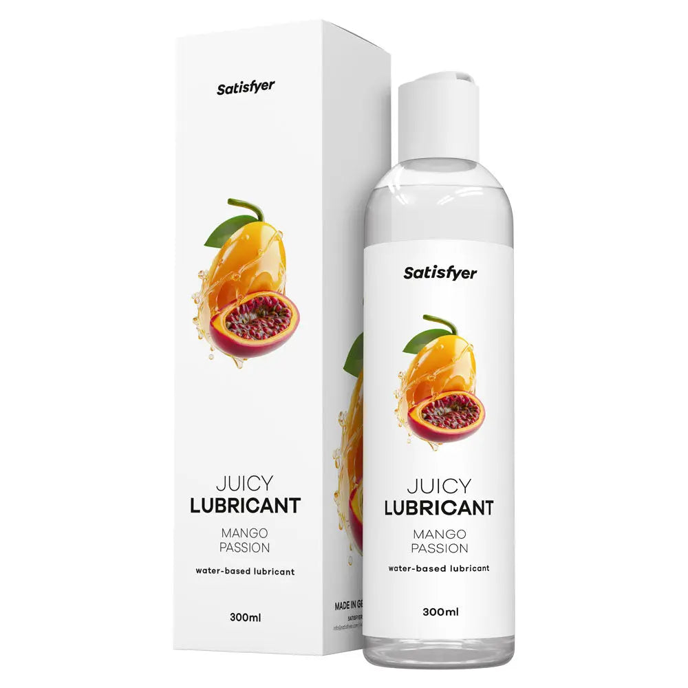 Satisfyer Juicy Lubricant 300 ml Mango Passion - Mango & Passionfruit Scented Water Based Lubricant - 300 ml Bottle Satisfyer Discreet Intimate Essentials.