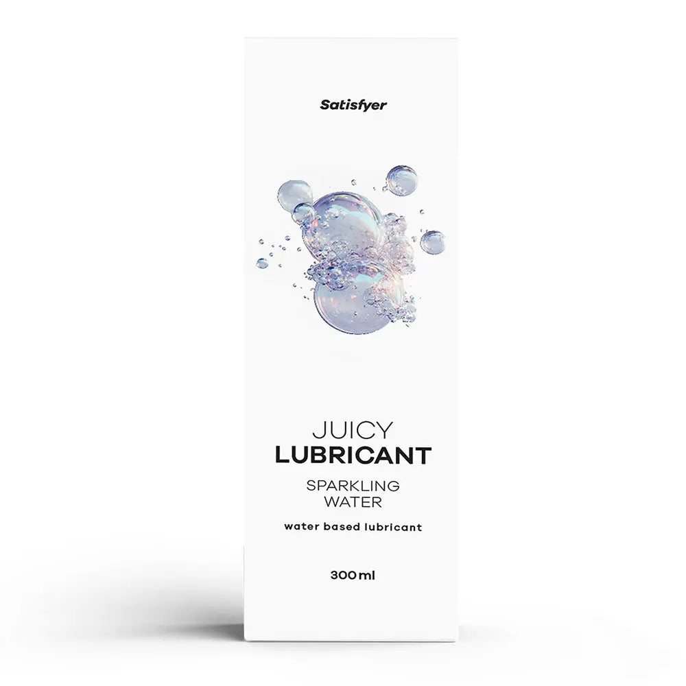Satisfyer Juicy Lubricant 300 ml Sparkling Water - Tingling Water Based Lubricant - 300 ml Bottle Satisfyer Discreet Intimate Essentials.