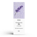 Satisfyer Massage Oil 250 ml Lavender - Lavender Scented Massage Oil - 250 ml Bottle packaging with lavender design.