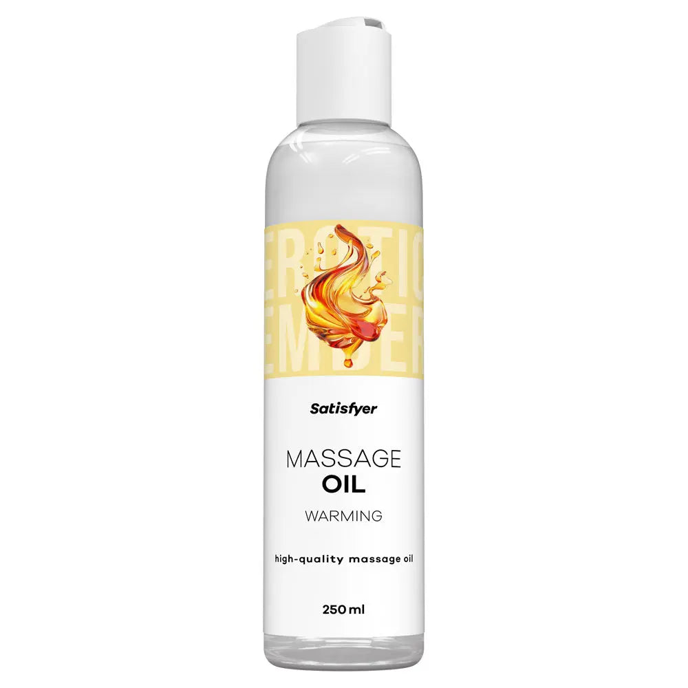 Satisfyer Massage Oil 250 ml Warming - Unscented Warming Massage Oil - 250 ml Bottle Satisfyer Discreet Intimate Essentials.