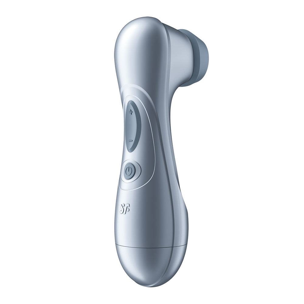 Satisfyer Pro 2 -  - Battery Series -  Touch-Free Clitoral Stimulator in sleek silver design.