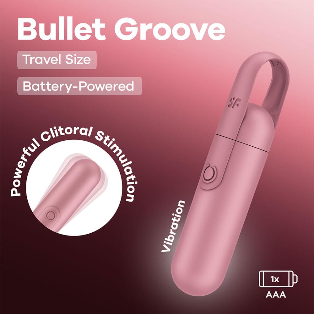 Satisfyer Bullet Groove - Battery Series - Rose  9.8 cm Bullet