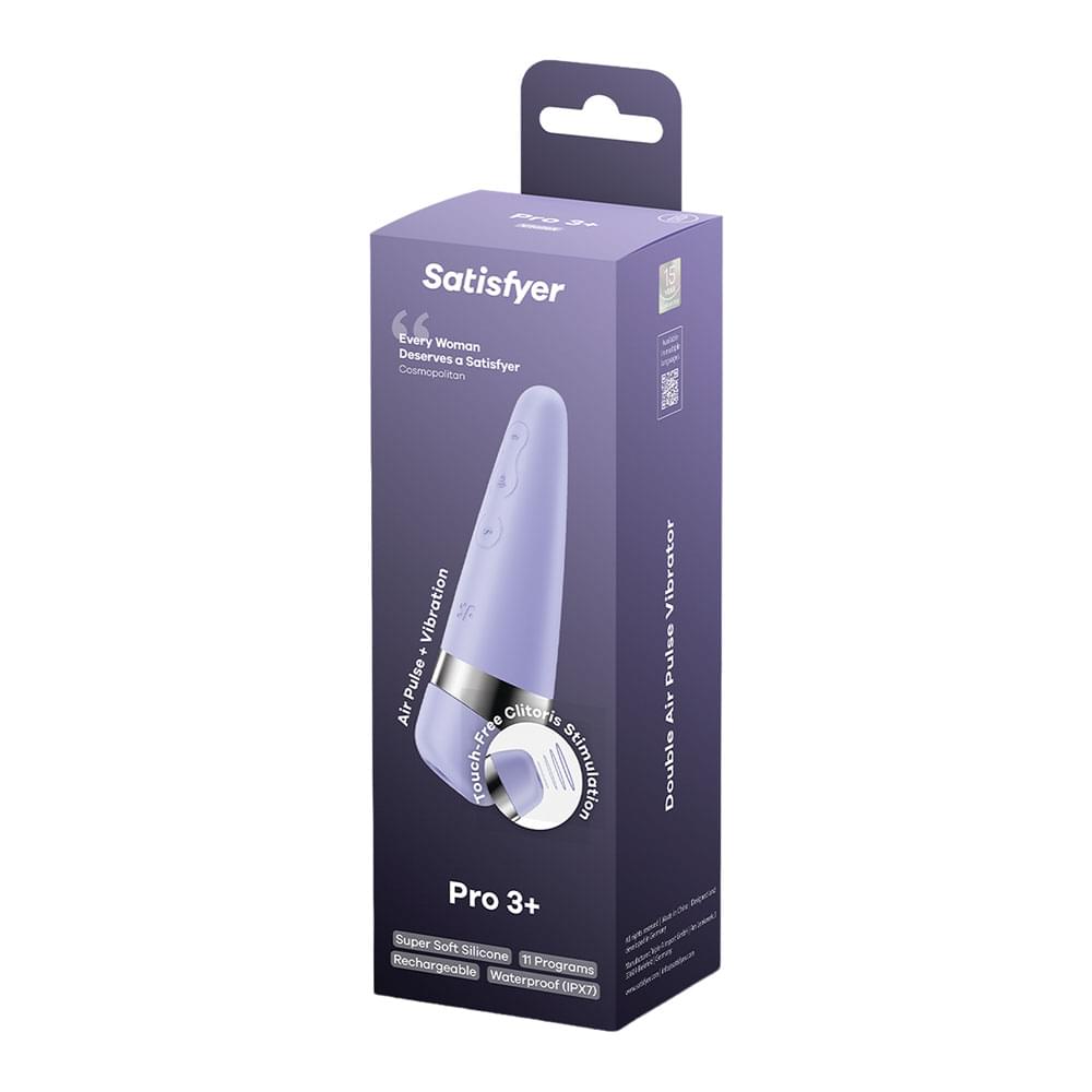 Satisfyer Pro 3+  -  USB-Rechargeable Air Pulse Clitoral Stimulator with Vibration