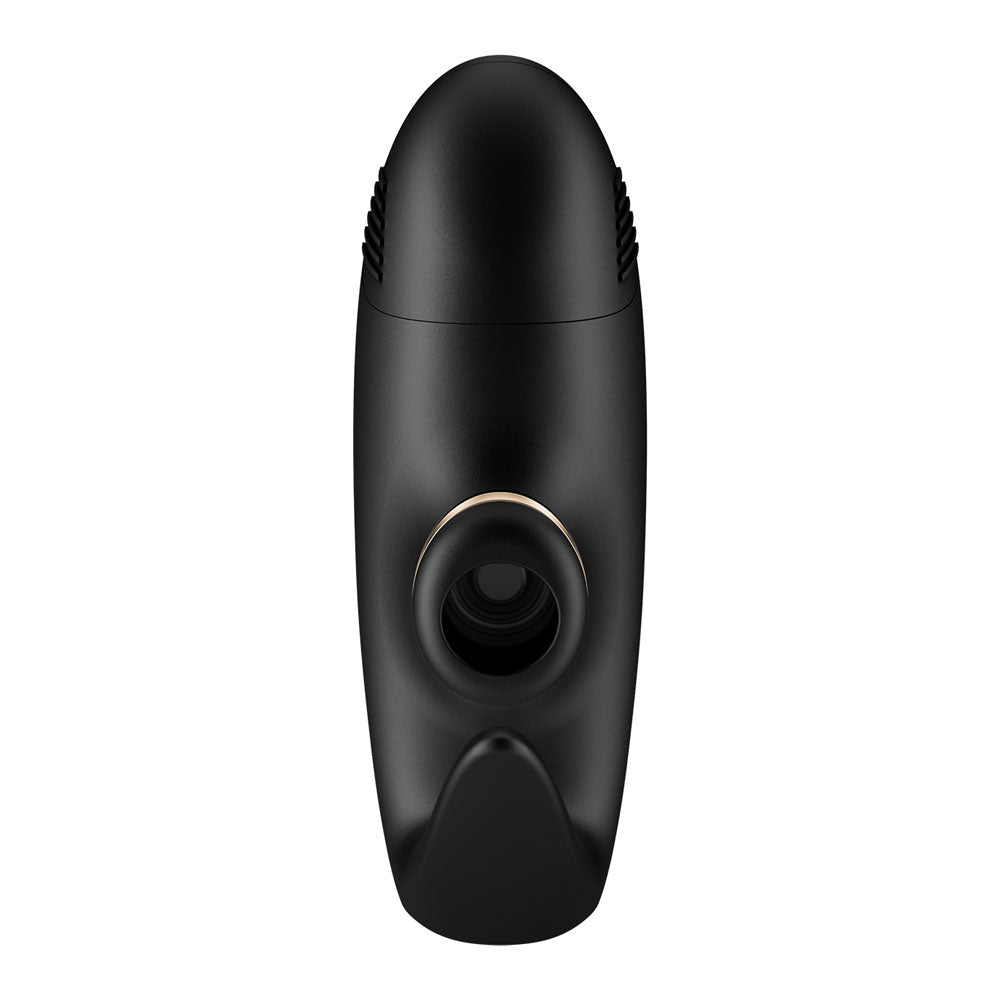 Satisfyer Pro 4 Couples - Battery Series - U-Shaped Couples Vibe with Air Pulsation, sleek black design.