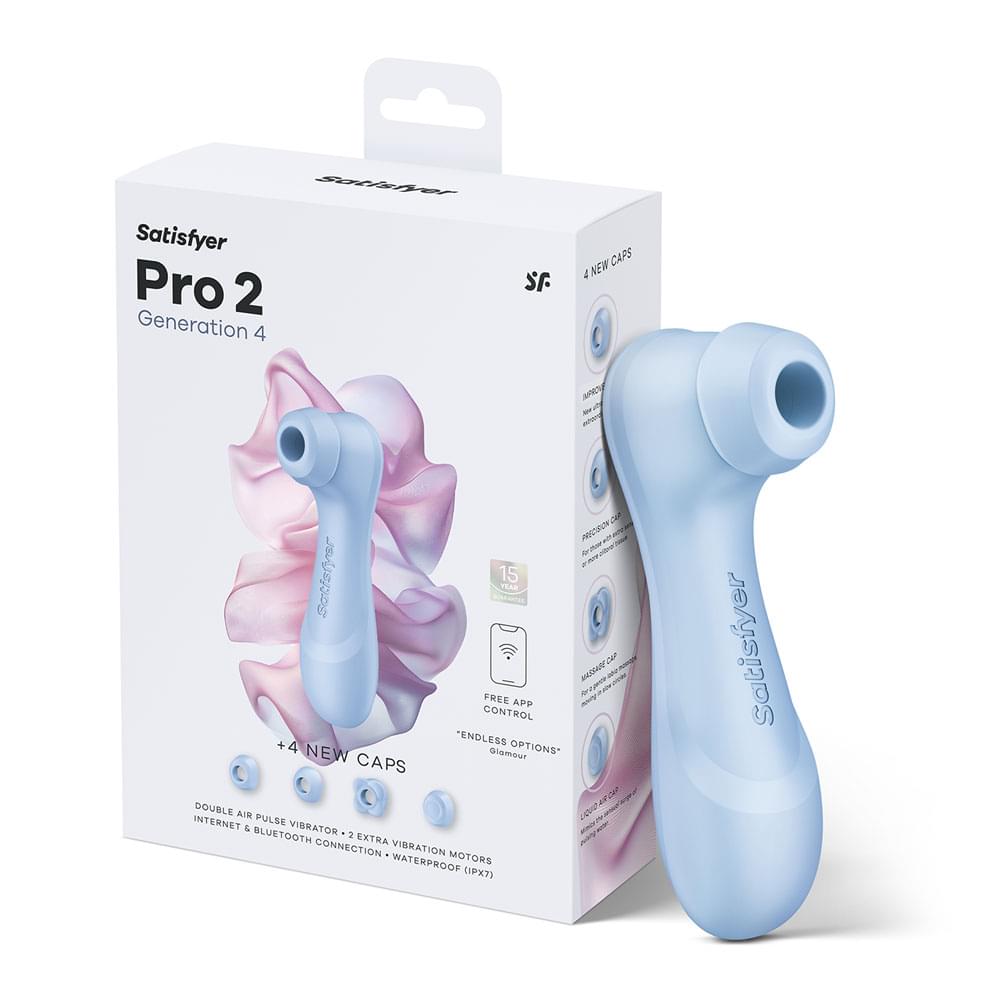 Satisfyer Pro 2 Generation 4 - Serene  -  Touch-Free USB-C Rechargeable Clitoral Stimulator with App Control
