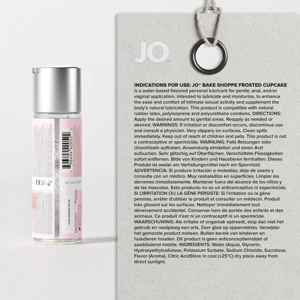 Affordable quality JO Bake Shoppe - Frosted Cupcake - Frosted Cupcake Flavoured Water Based Lubricant - 60 ml Bottle  from JO by Discreet Intimate Essentials with Discreet Delivery 