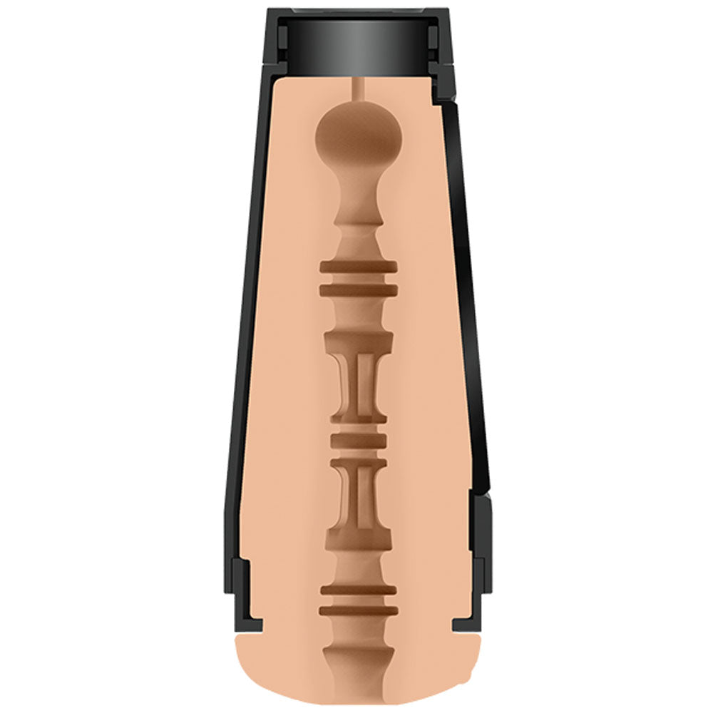 Main Squeeze - Sybil -  Vagina Stroker cutaway view showcasing textured ULTRASKYN interior for maximum pleasure.
