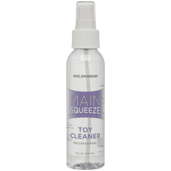 Main Squeeze - Toy Cleaner - 118 ml Bottle in a spray bottle for safe and effective cleansing of intimate essentials.