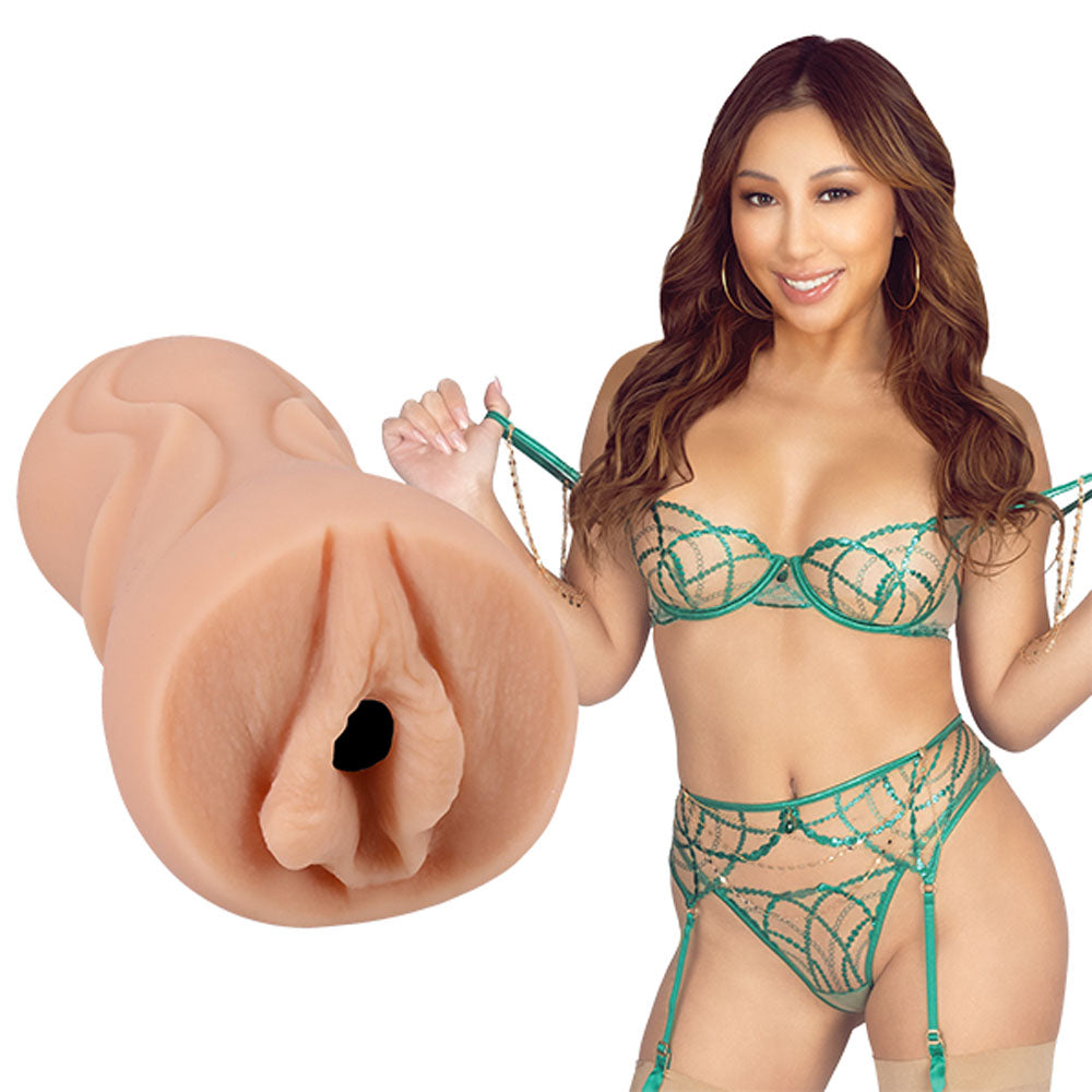 Signature Strokers - Nicole Doshi -  Vagina Stroker showcasing lifelike design and intimate essentials.