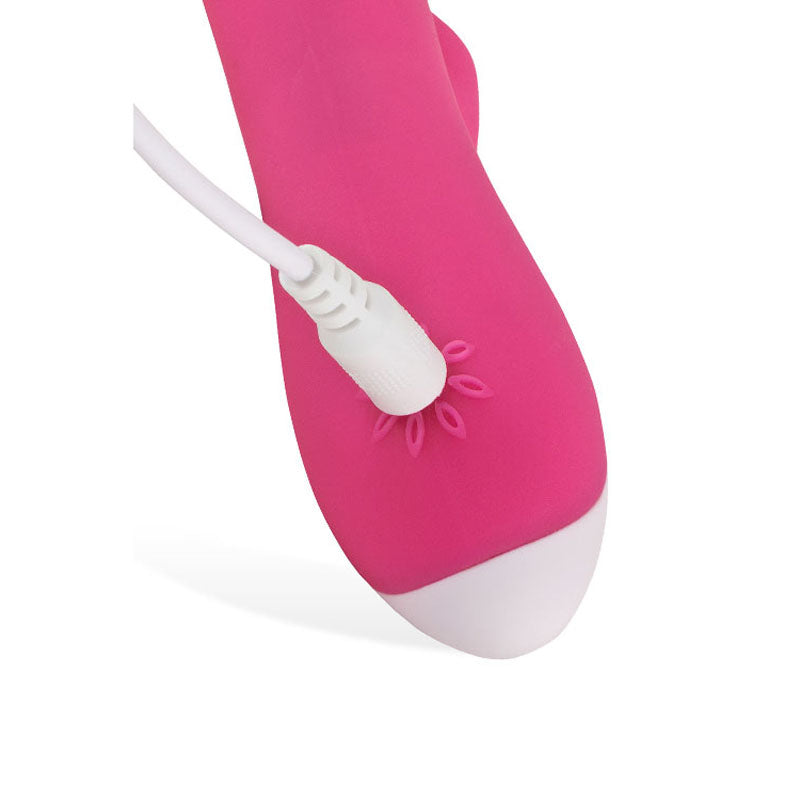 Adam & Eve The Warming Rabbit G - 21.6 cm (8.5'') USB Rechargeable Warming Rabbit Vibrator charging detail.