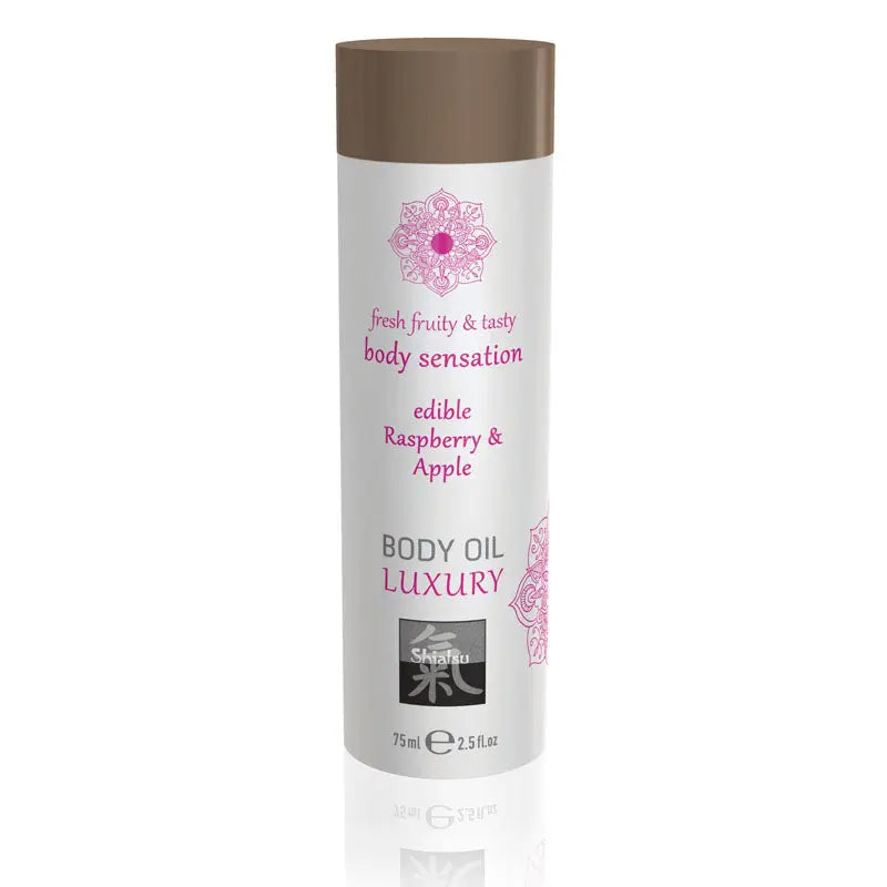 SHIATSU Edible Body Oil - Luxury - Raspberry & Apple Flavoured - 75 ml Hot Production Discreet Intimate Essentials.