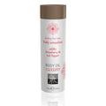 SHIATSU Edible Body Oil Luxury - Strawberry & Red Pepper Flavoured - 75 ml bottle with elegant design.