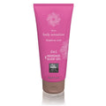 SHIATSU 2in1 Massage & Glide Gel - Raspberry Scented - 200 ml in a pink tube for smooth massage experiences.