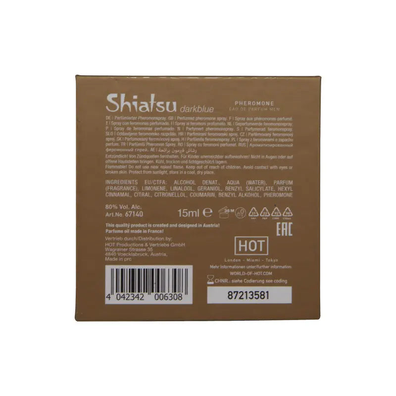 Shiatsu Pheromone Eau De Parfum Men - Dark  - Pheromone Fragrance for Men - 15 ml Hot Production Discreet Intimate Essentials.