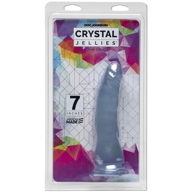 7 in Thin Dong Clear Crystal Jellies Discreet Intimate Essentials.