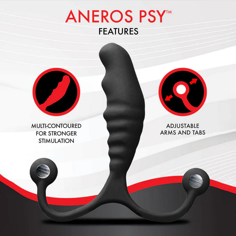Aneros PSY - Prostate Massager with Flexible Arms showcasing multi-contoured design and adjustable features.