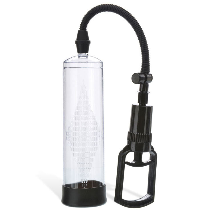Adam & Eve Starter Penis Pump - Penis Pump for enhancing erections, featuring a manual pull handle and silicone sleeve.