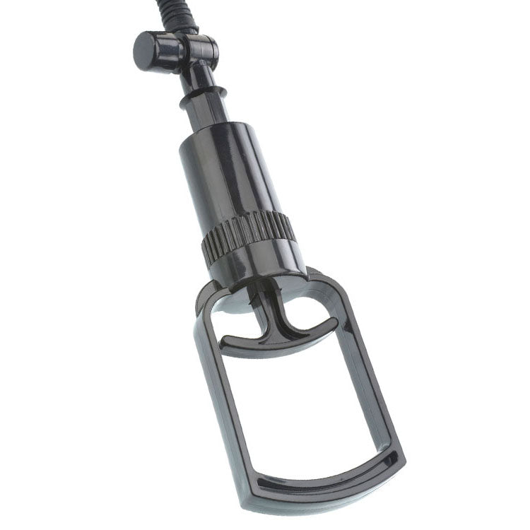 Adam & Eve Starter Penis Pump -  Penis Pump featuring a manual pull handle for enhanced control and comfort.