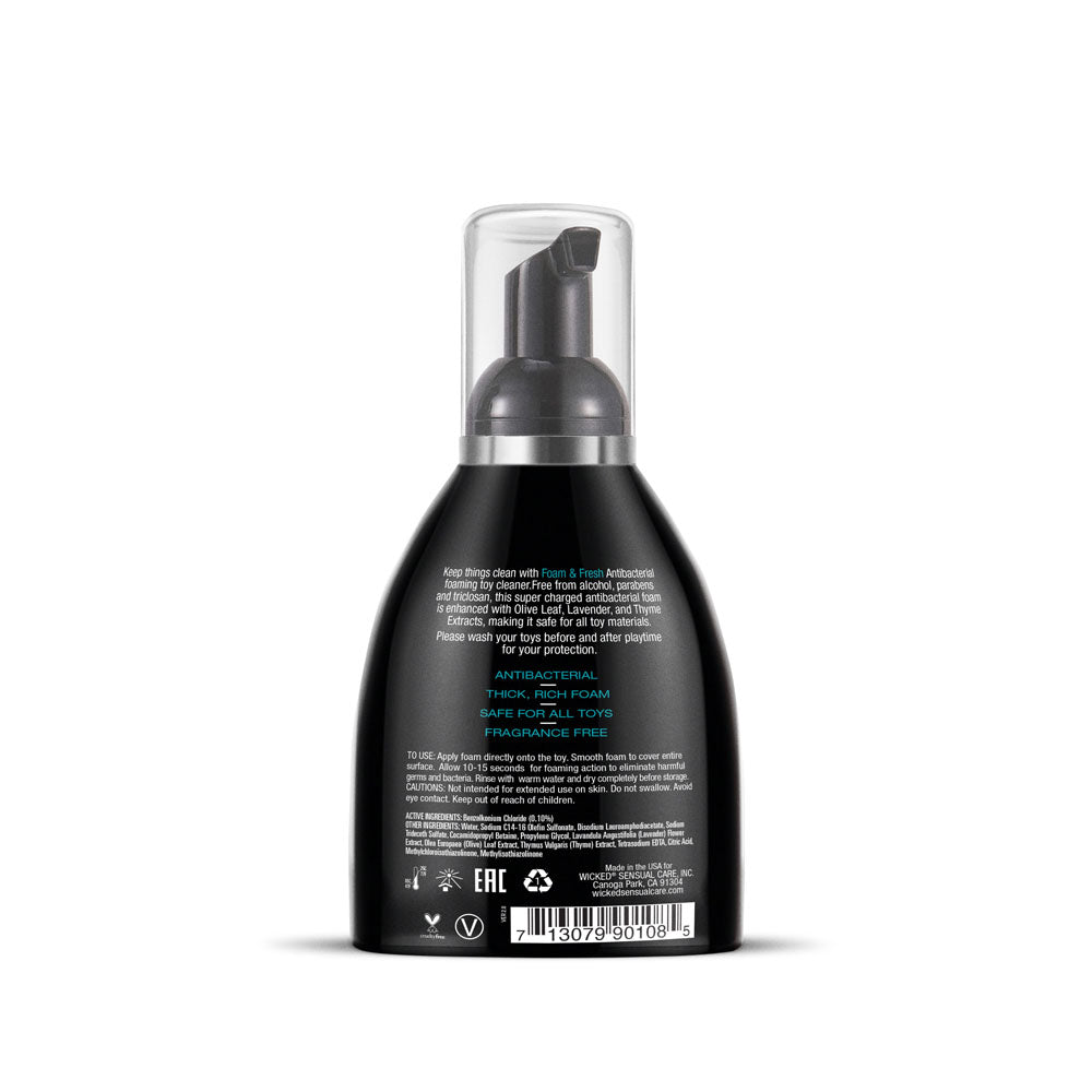 Wicked Foam 'n Fresh - Antibacterial Foaming Toy Cleaner - 240 ml (8 oz) Bottle with pump dispenser.