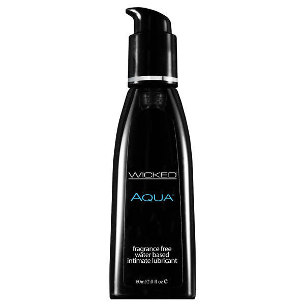 Wicked Aqua - Water Based Lubricant - 60 ml (2 oz) Bottle for intimate essentials, fragrance free and silky smooth.