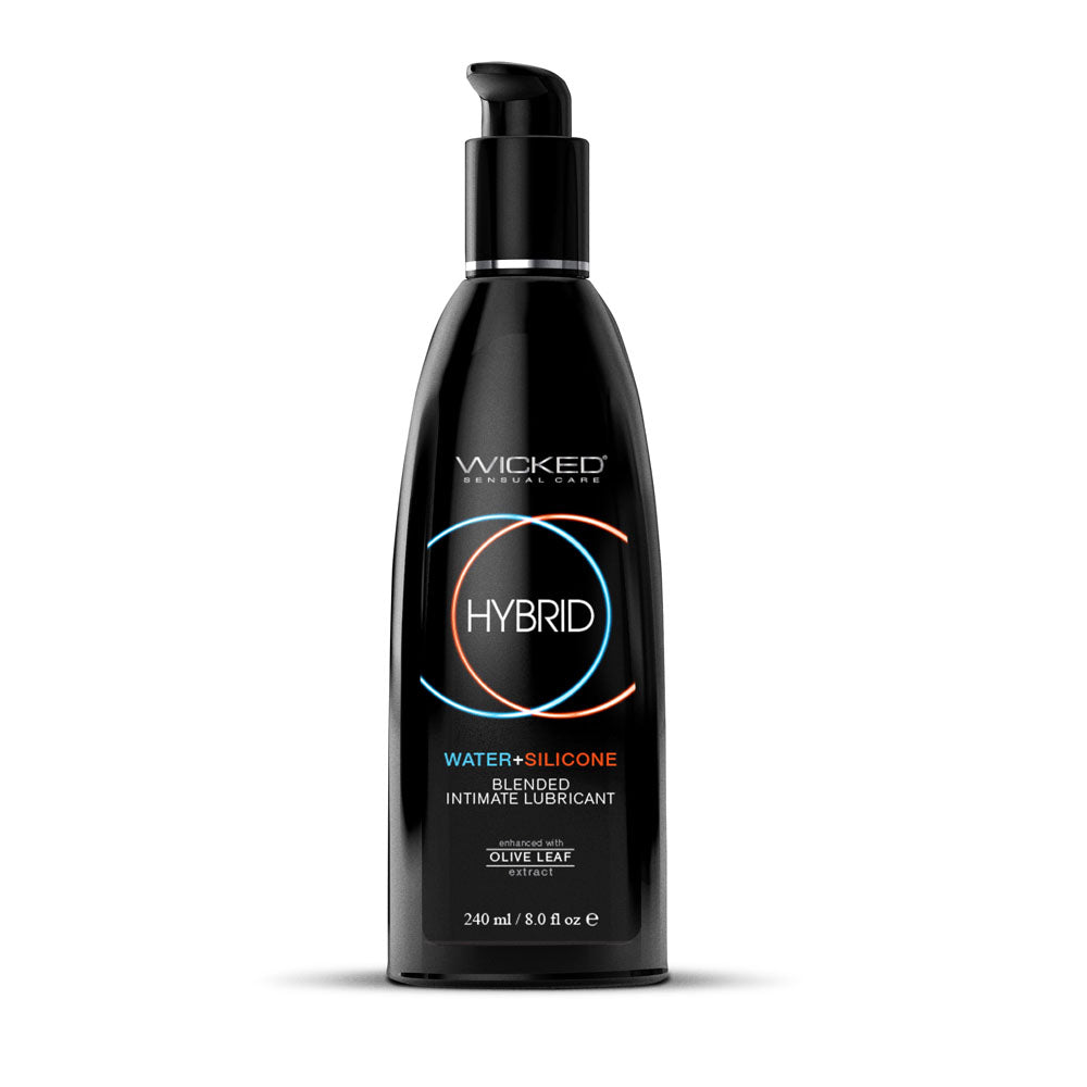Wicked Hybrid - Water & Silicone Blended Lubricant - 240 ml Bottle, ideal for intimate essentials and all types of play.
