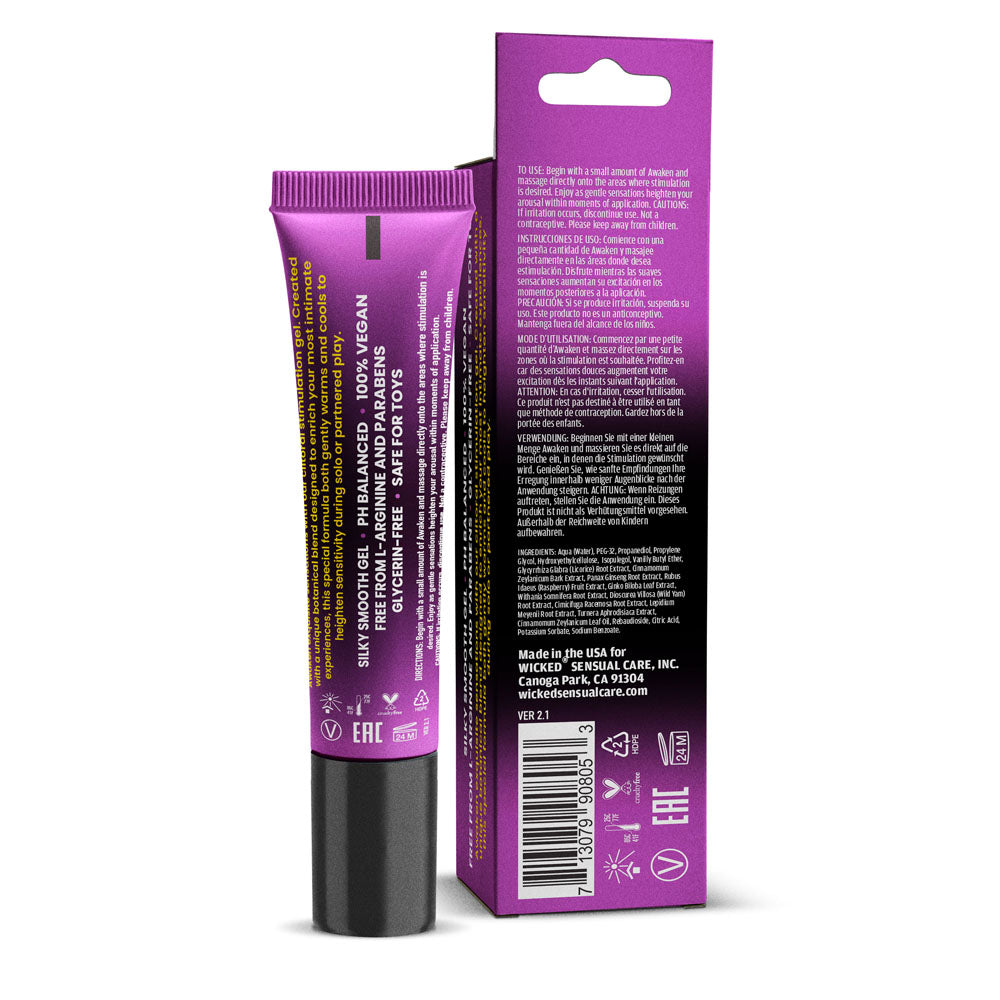 Wicked Awaken - Stimulating Gel for Women - 8.6 ml Tube for enhanced sensitivity and pleasure.