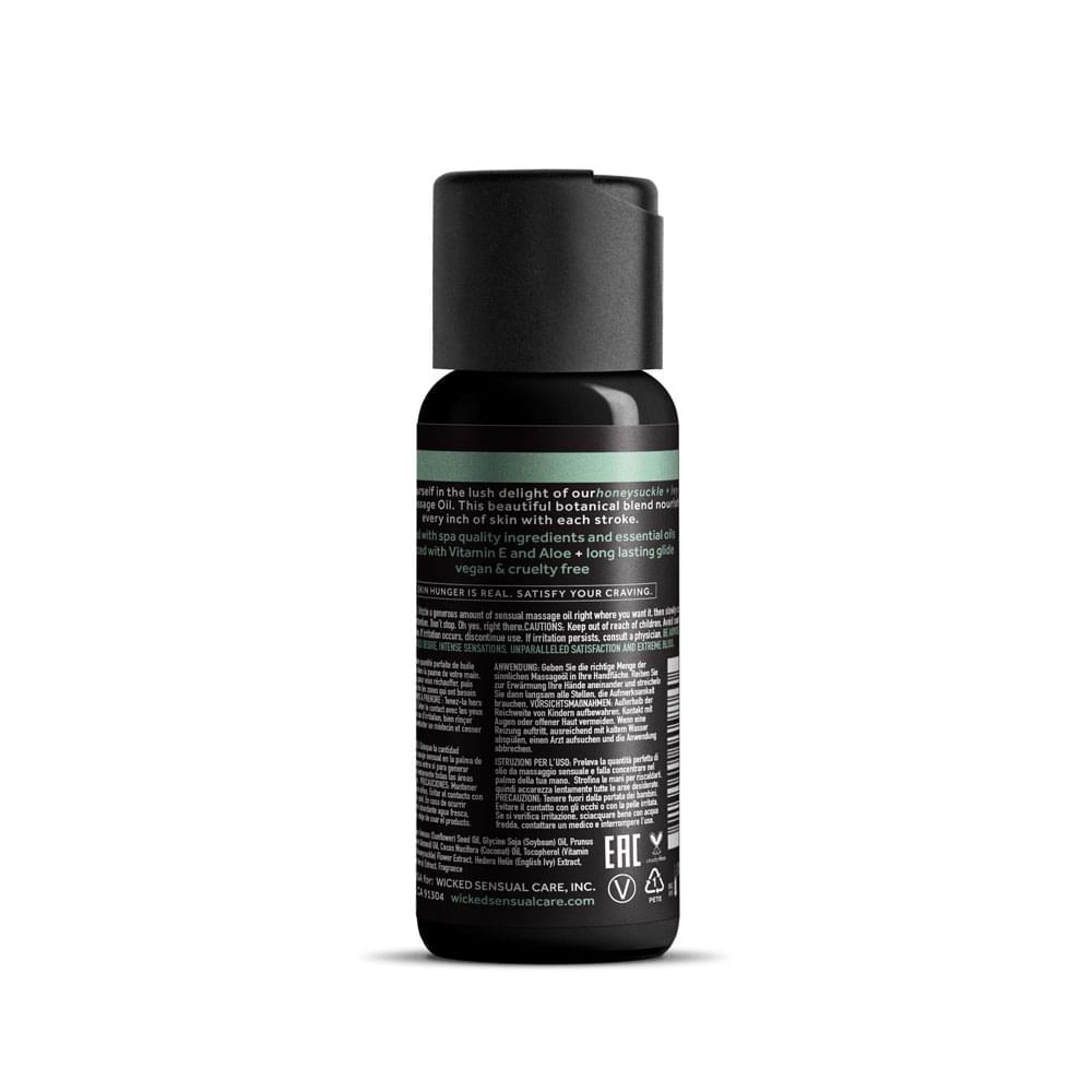 Wicked Sensual Massage Oil - Honeysuckle + Ivy - Honeysuckle and Ivy Scented Massage Oil - 120 ml Tube
