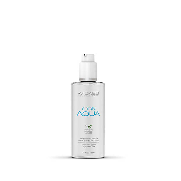 Wicked Simply Aqua - Water Based Lubricant - 70 ml (2.3 oz) Bottle for intimate essentials and sensual play.