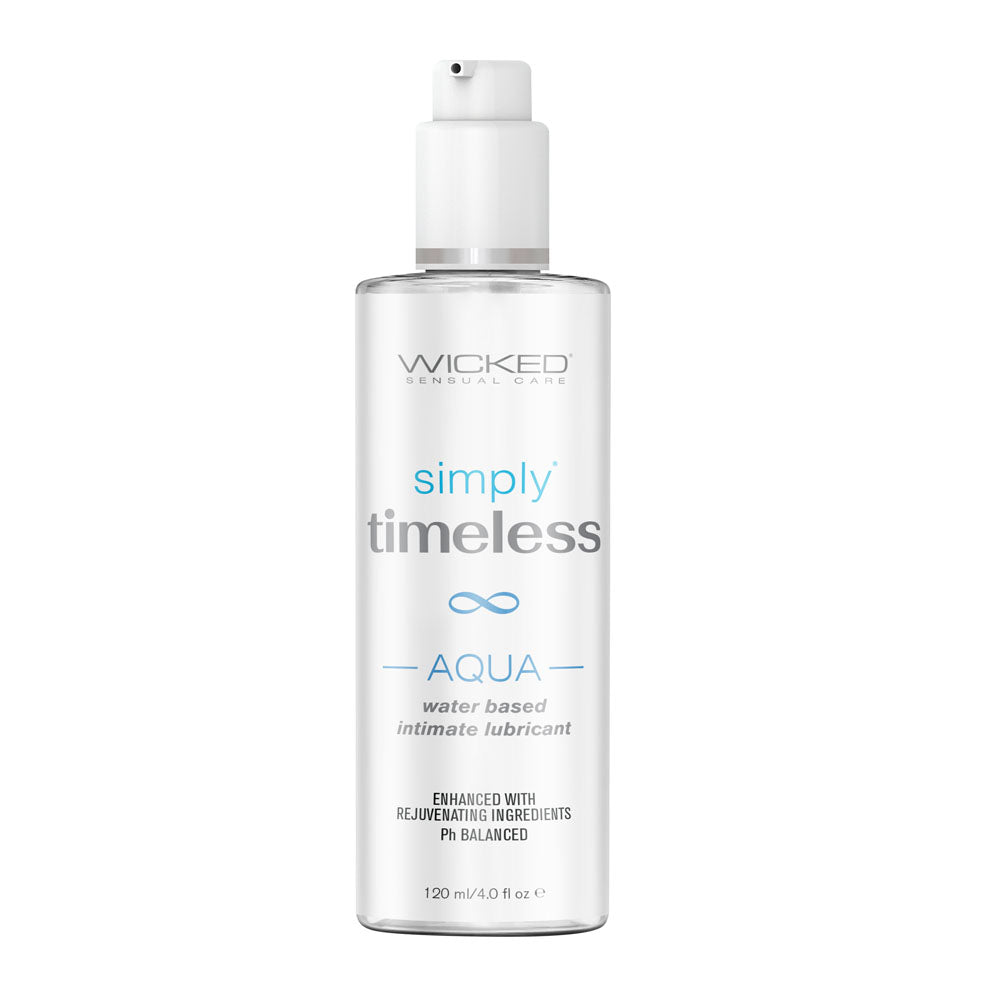 Wicked Simply Timeless Aqua - Water Based Lubricant - 120 ml (4 oz) Bottle for intimate essentials.