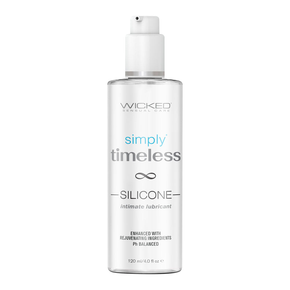 Wicked Simply Timeless Silicone - Silicone Based Lubricant - 120 ml (4 oz) Bottle.