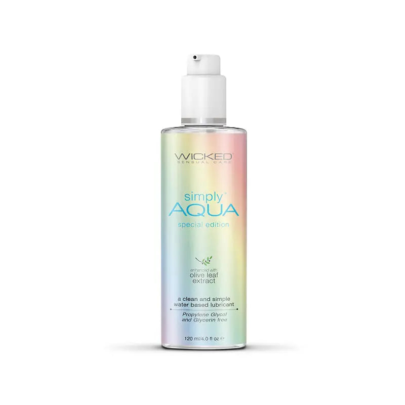 Wicked Simply Aqua Pride - Water Based Lubricant - 120 ml (4 oz) Bottle Wicked Discreet Intimate Essentials.